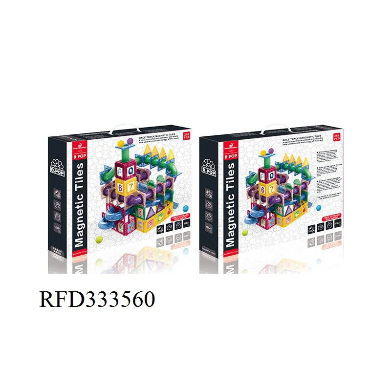 266PCS Игрушка-головоломка с магнитными строительными блоками и шариком для детей
