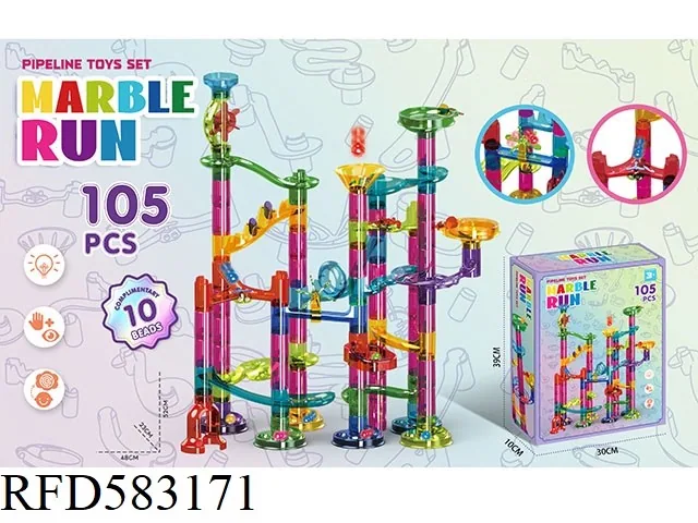 105PCS Прозрачные строительные блоки с шариком