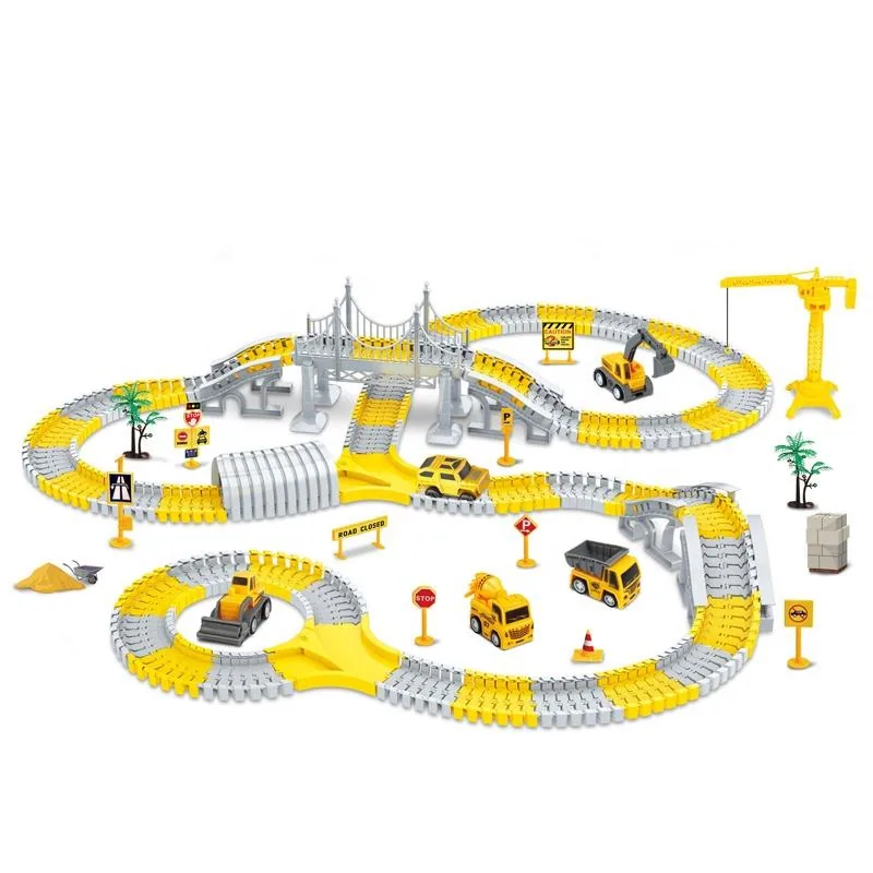 Сделай сам 345PCS Собери игрушечную железную дорогу с поездом
