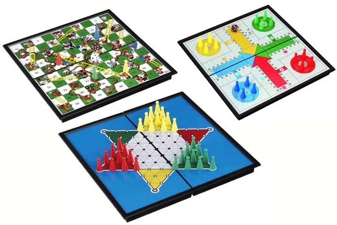 Новый 3 в 1 Набор магнитных настольных игр для детей и взрослых, классический дорожный игровой набор с китайскими шашками, лудо, змеями и лестницами, образовательные игрушки Америка Россия