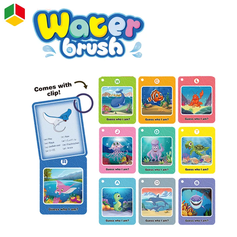 Картинки для рисования водой QS Water Magic Ocean World 8 Обучающие игрушки для изучения языков