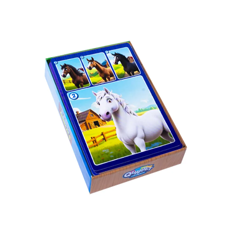Карточная игра Квартет Сельскохозяйственные Животные 32 Карты Игровые Карты Игра Дети Игрушка