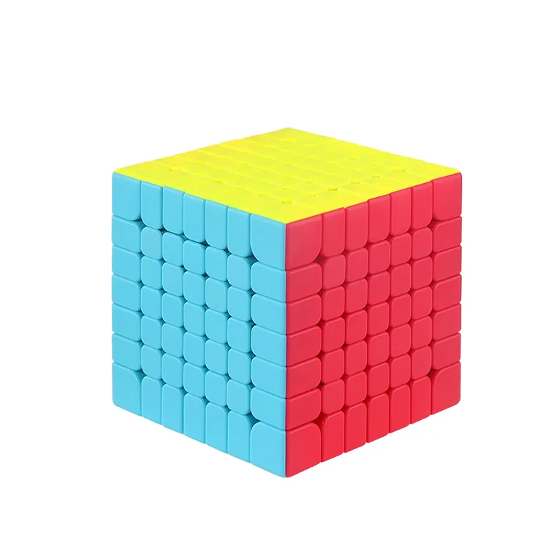 Оптовая 7X7X7 Кубик-Рубик с прочным безнаклейчным пластиком, точное угловое резание для продвинутого решения головоломок, долговечный