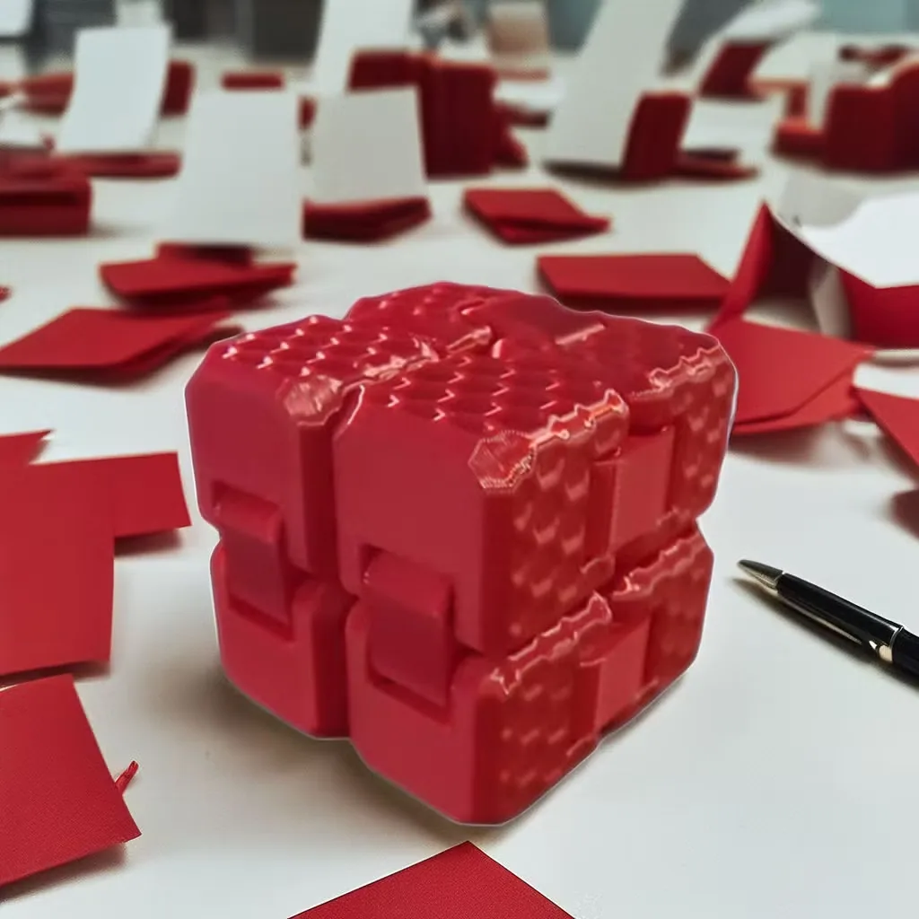 3D Печатная бесконечная кубическая игрушка-неваляшка, складная головоломка, креативный настольный гаджет