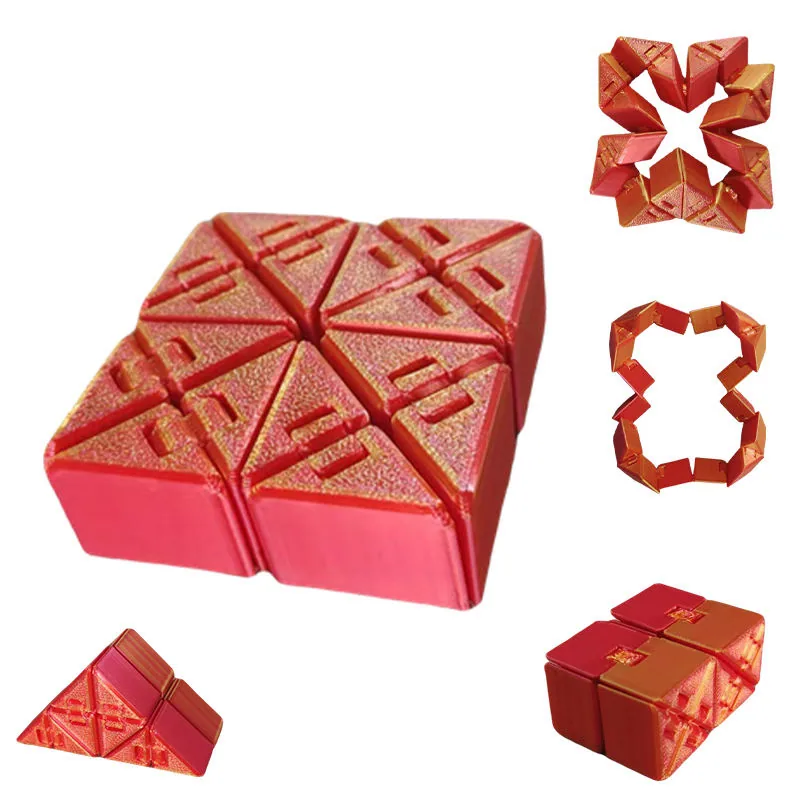 3D Печатная бесконечная кубическая игрушка для снятия стресса в кармане, экологически чистая