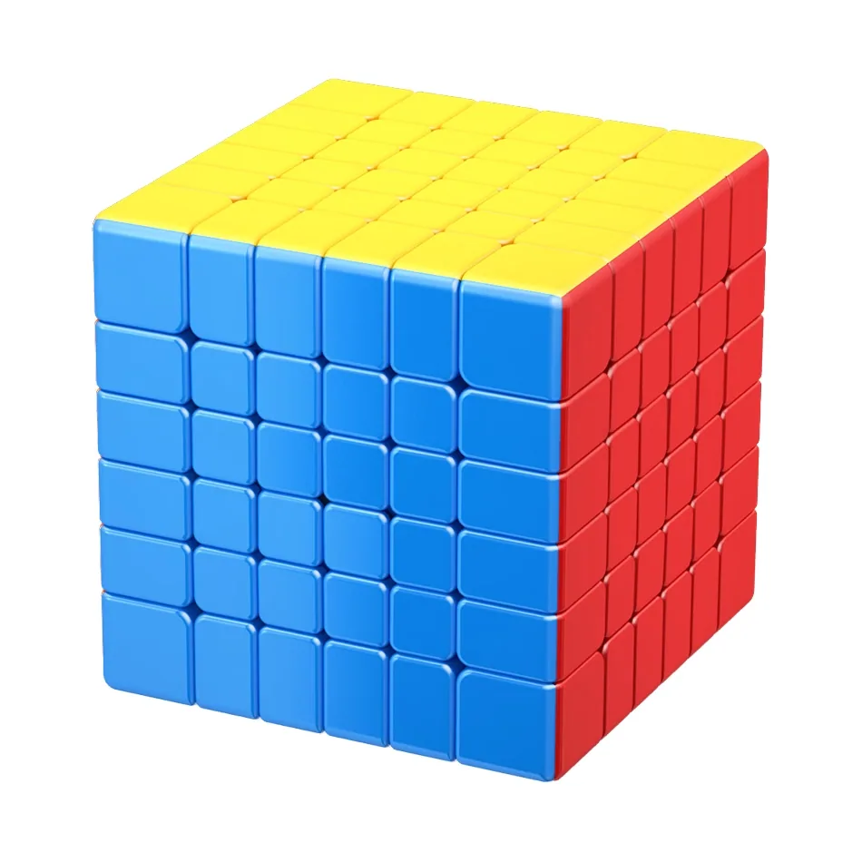 Мою Мейлонг 6X6 Скоростной Магический Куб, Безнаклейочный Цветной 65mm Магический Куб, игрушка для тренировки мозга, подходящая для тех, кто учится решать кубик