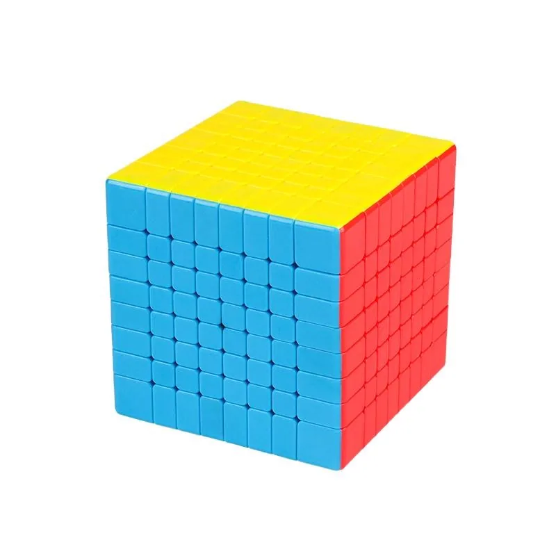 Мою Мейлонг 8X8 Скоростной магический куб, без наклеек 8-Layer Кубик высокой сложности, игрушка для тренировки мозга, подходящая для тех, кто учится решать кубик