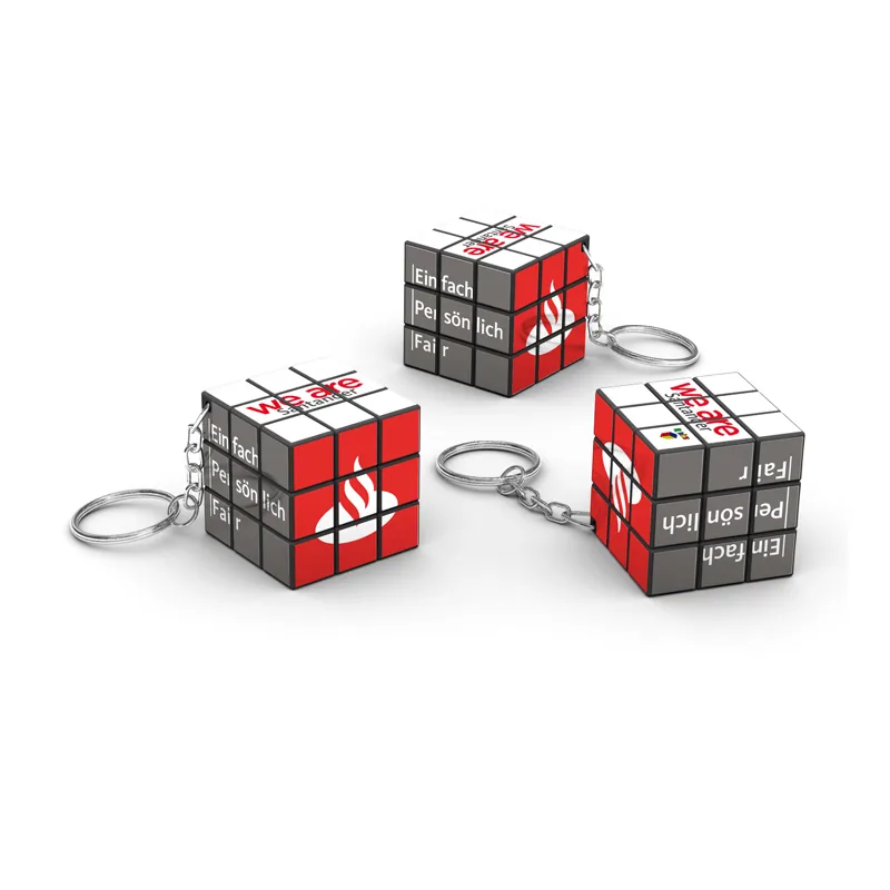Оптовая индивидуальная рекламная бизнес-игрушка головоломка 3X3 Мини кубик-рубик брелок