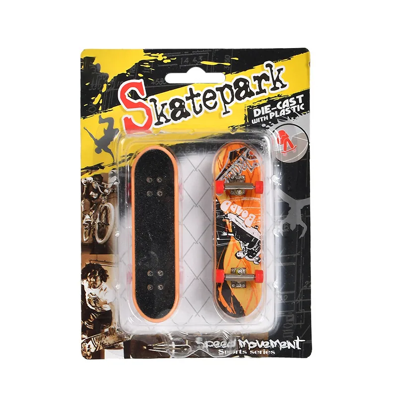 Миниатюрный скейтборд для пальцев Fingertip Toys Novelty Place 2PCS Набор для игры в скейтбординг для детей и взрослых, соревнования по скейтбордингу для пальцев, фиджет-игрушка