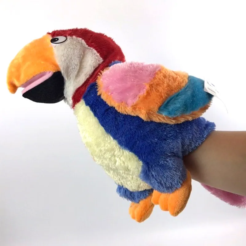 Кастомизированная 30cm цветная мягкая пушистая плюшевая игрушка-птица попугай, ручная кукла