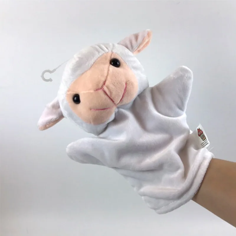 30cm Белая мягкая козья игрушка, плюшевая овечка, кукла-рукавичка для детей