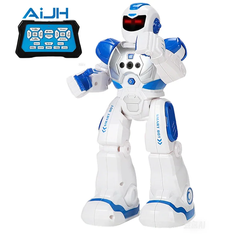 Игрушечный робот Aijh с музыкой и огнями, управляемый жестами, интеллектуальный программируемый робот