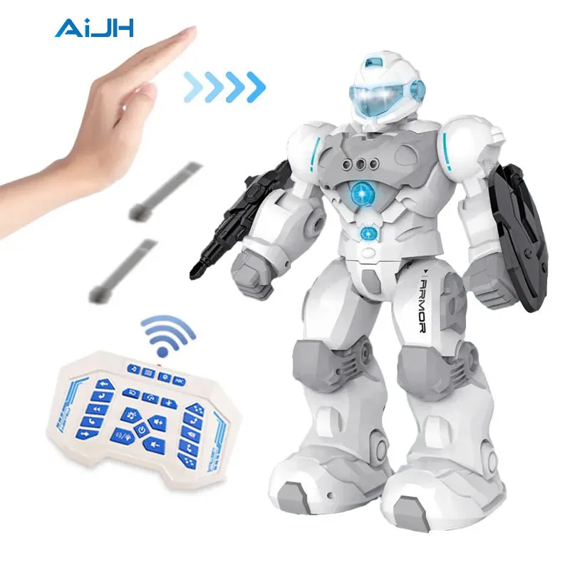 Умный дистанционный управляемый робот AiJH с музыкой и светом, радиоуправляемый автомобиль, демонстрация управления жестами, программируемый радиоуправляемый робот