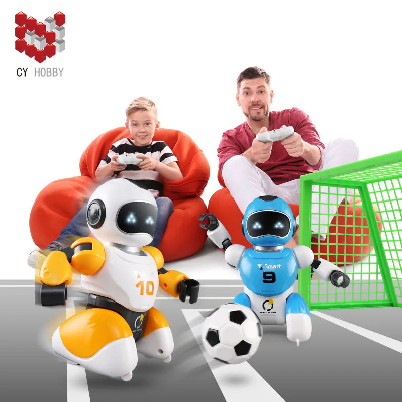 2 в 1 Роботизированные игрушки для футбола RC Умная игрушка-робот с воротами Мини-робот Образовательная игрушка для детей Подарок