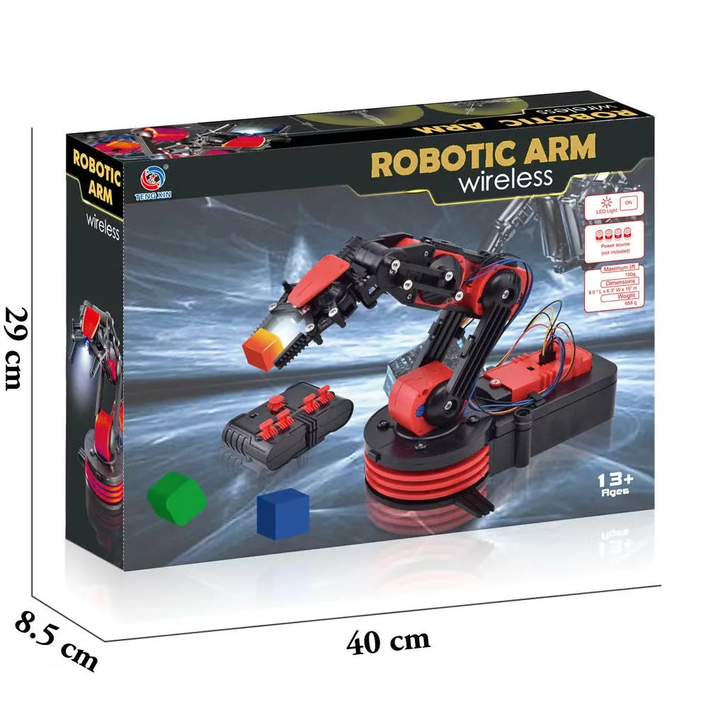 Заводская настройка 2.4G Беспроводные красные роботы манипулятор RC Stem игрушки Для детей