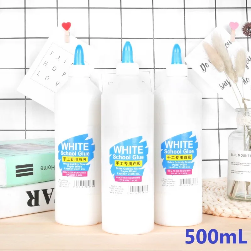 Школьный клей для удобного использования студентами белый Glue/500ml