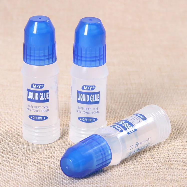 Оптовая 60ml прозрачная школьная офисная бумажная клеевая жидкость водный клей