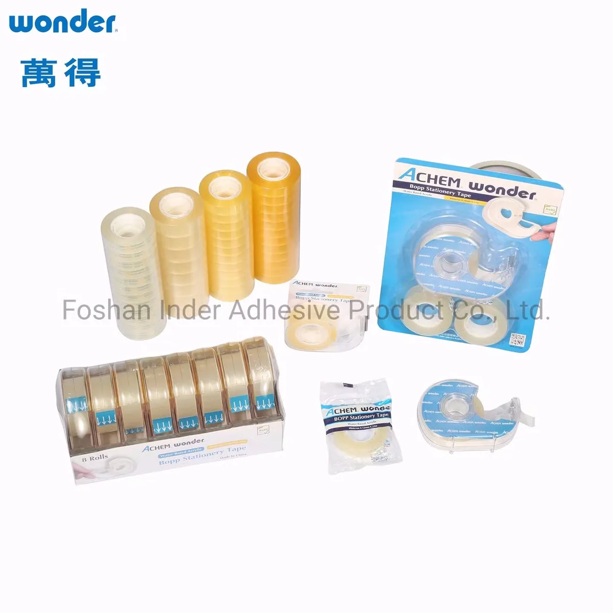 12mm Ширина клейкой ленты BOPP с брендом Wonder и высоким качеством