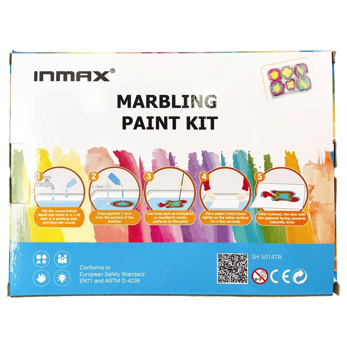 Набор для мраморной живописи своими руками 12-Colors 6ml для творческих умов всех возрастов (SH 50147A)
