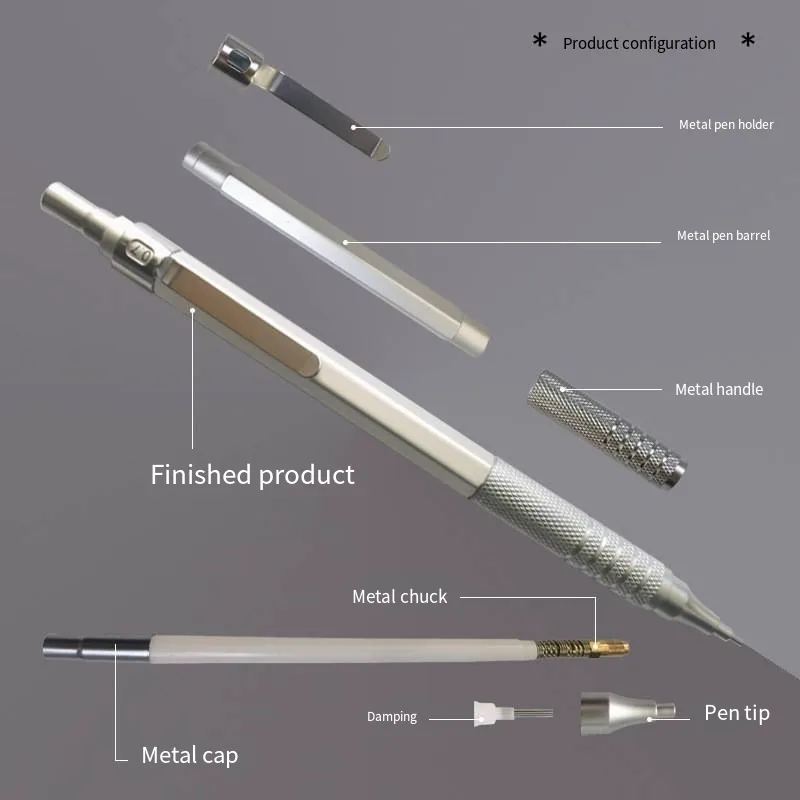 Металлический механический карандаш набор - 3PCS 0.7mm художественные механические карандаши и 360PCS Hb стержни для заправки и 3PCS ластики и 8PCS заправки для ластиков