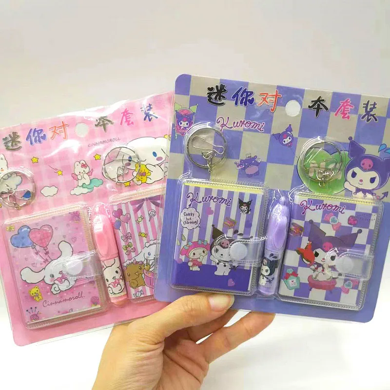 24PCS/Set Оптовая дешевая цена блокнота Chiikawa с ручкой, канцелярский набор для школы и офиса, аниме