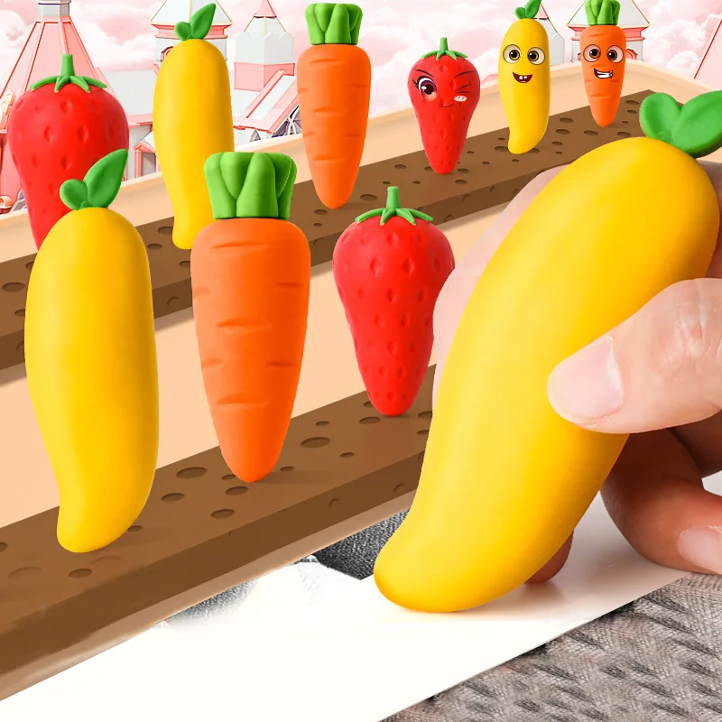 Смешные канцелярские ластики фрукты овощи ластики