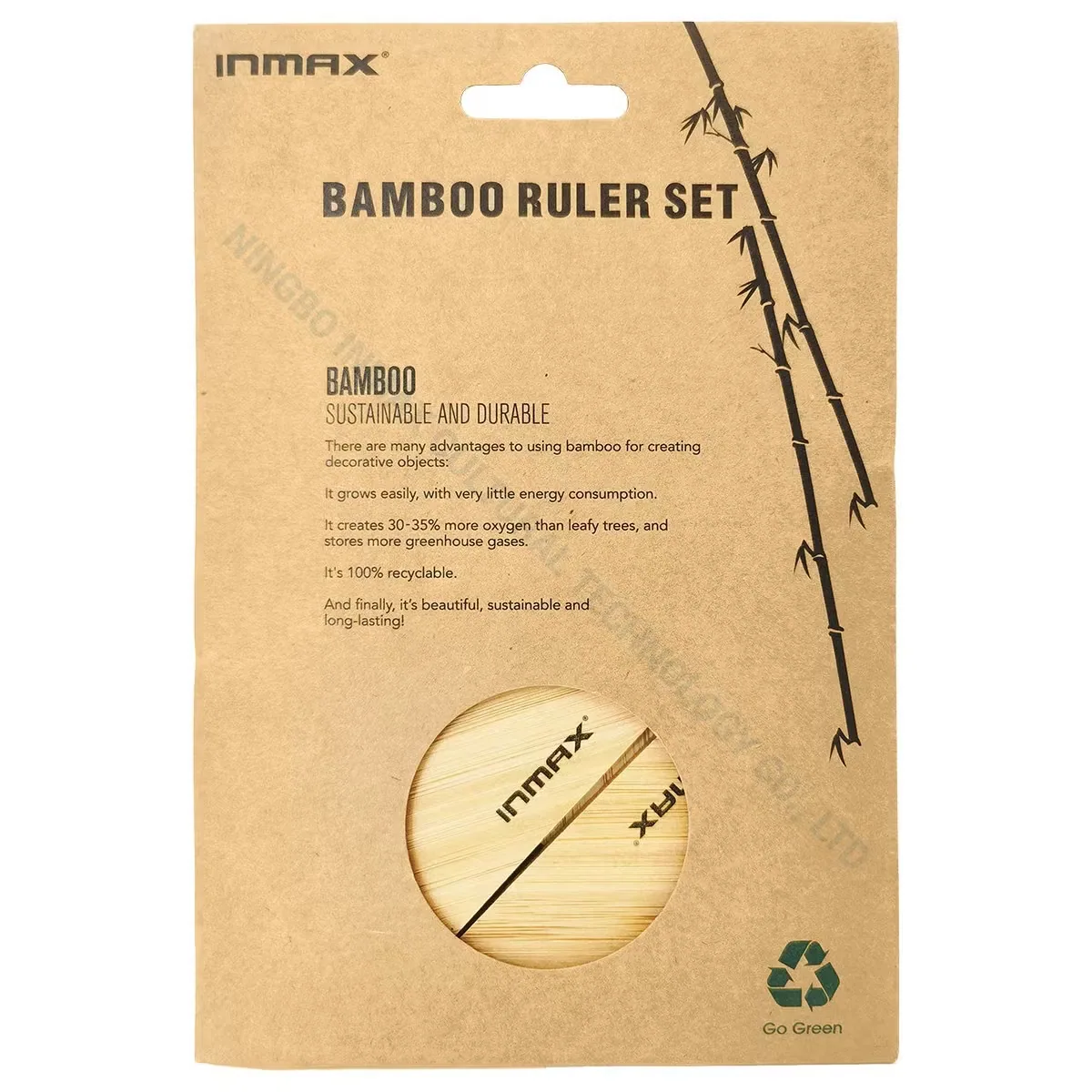 15cm Экологически чистый 4-Piece Набор бамбуковых линейок (СР 26022B-4XK)