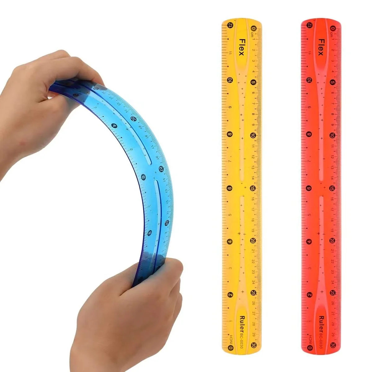 Акция на канцелярские товары ПВХ цветная мягкая линейка 15cm канцелярские принадлежности для студентов гибкая пластиковая линейка 30cm школьная линейка