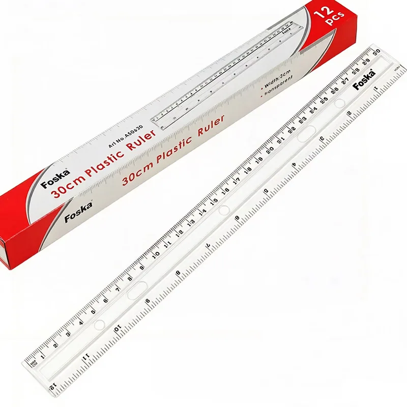 Фоска 30cm/12inch Деш ruler прозрачная пластиковая линейка для школьников в упаковке