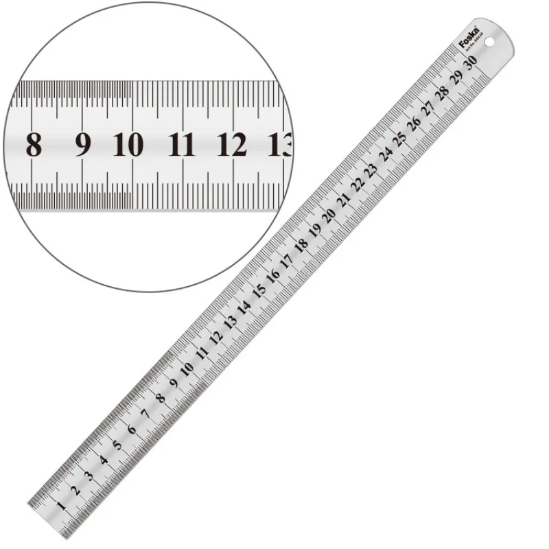 Оптовая дешевая 20cm 30cm 50cm 60cm 100cm прочная нержавеющая стальная линейка