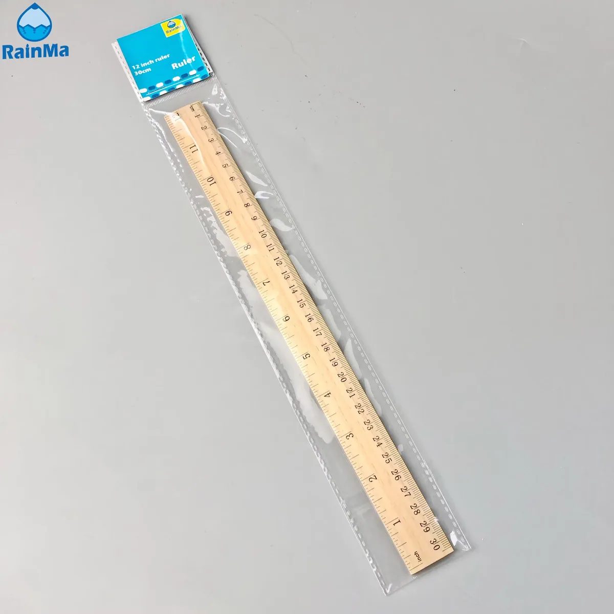 30cm Рекламная деревянная линейка для школьных и офисных канцелярских принадлежностей