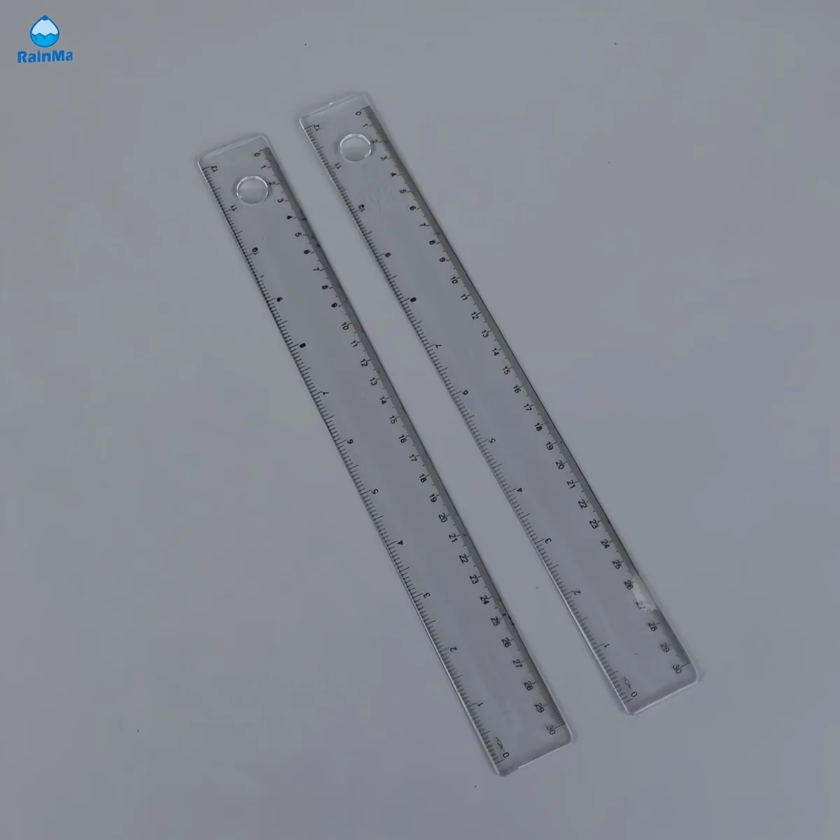 30cm 12inch Прозрачная пластиковая линейка для рисования с увеличительным стеклом