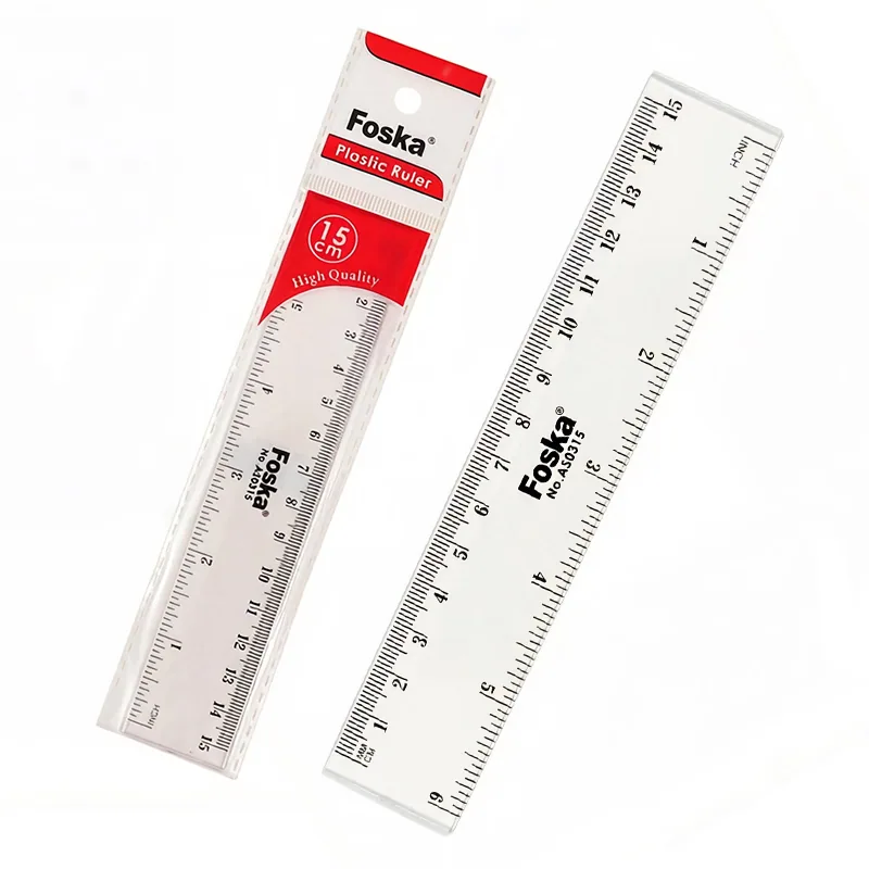Фоска Канцтовары Офис 15cm Пластиковая линейка Прямая дюймовая линейка