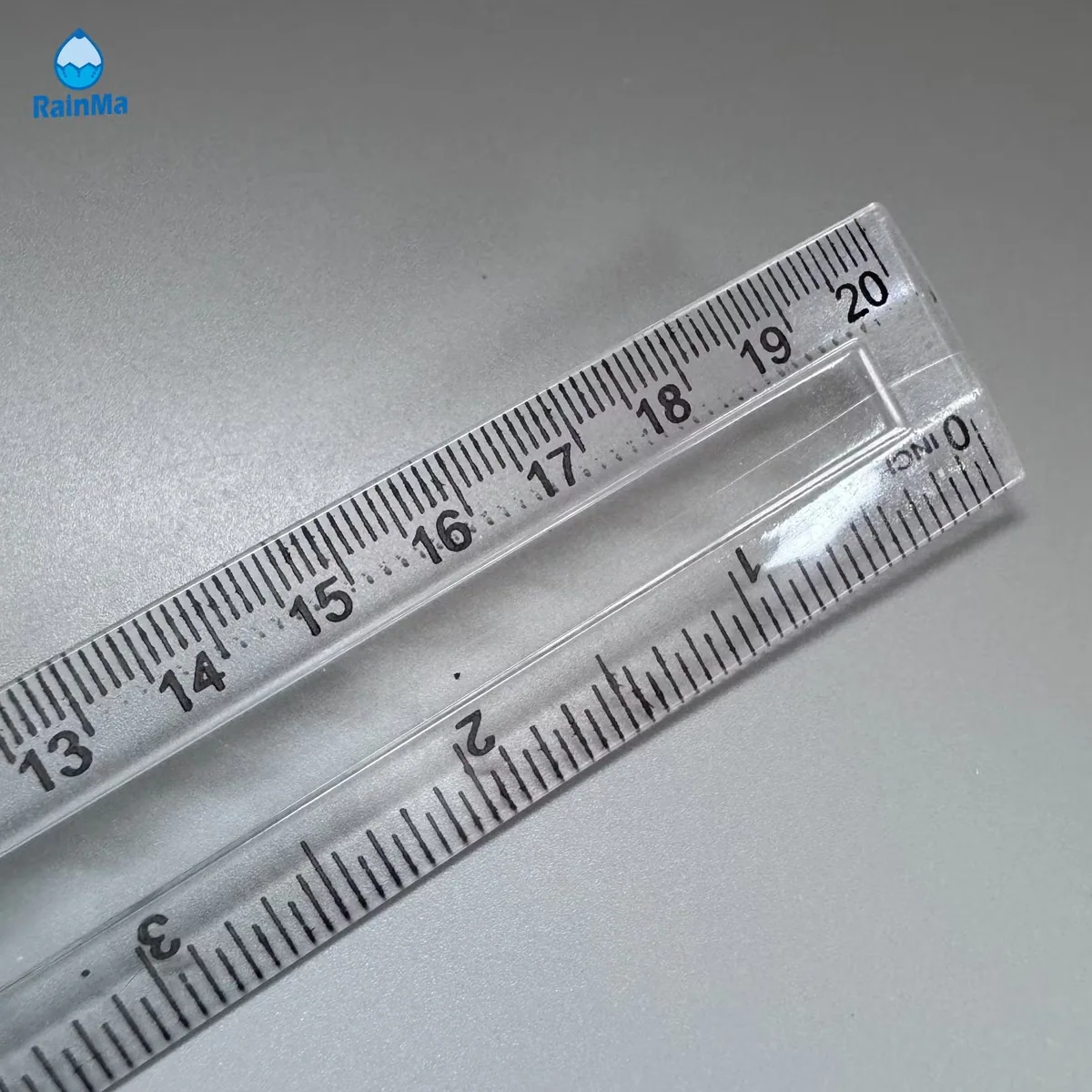 Деш ruler 8inch 20cm Прозрачная жесткая пластиковая линейка для школьного и офисного использования