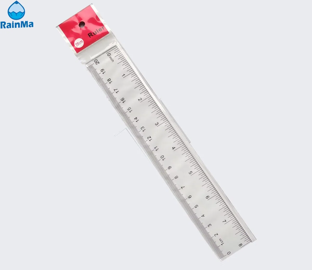 20cm Пластиковая линейка сантиметровая дюймовая линейка для студентов