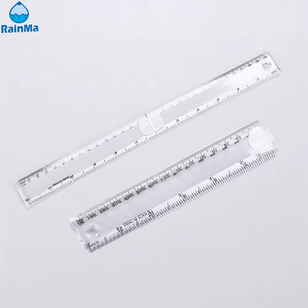 30cm Офисная школьная портативная пластиковая прозрачная складная линейка