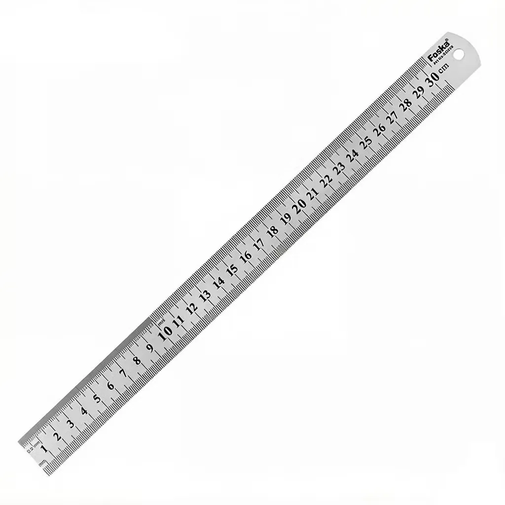 Фоска Школьные Канцтовары Нержавеющая Сталь Прямой 30cm/12inch Металлическая Линейка для Измерения