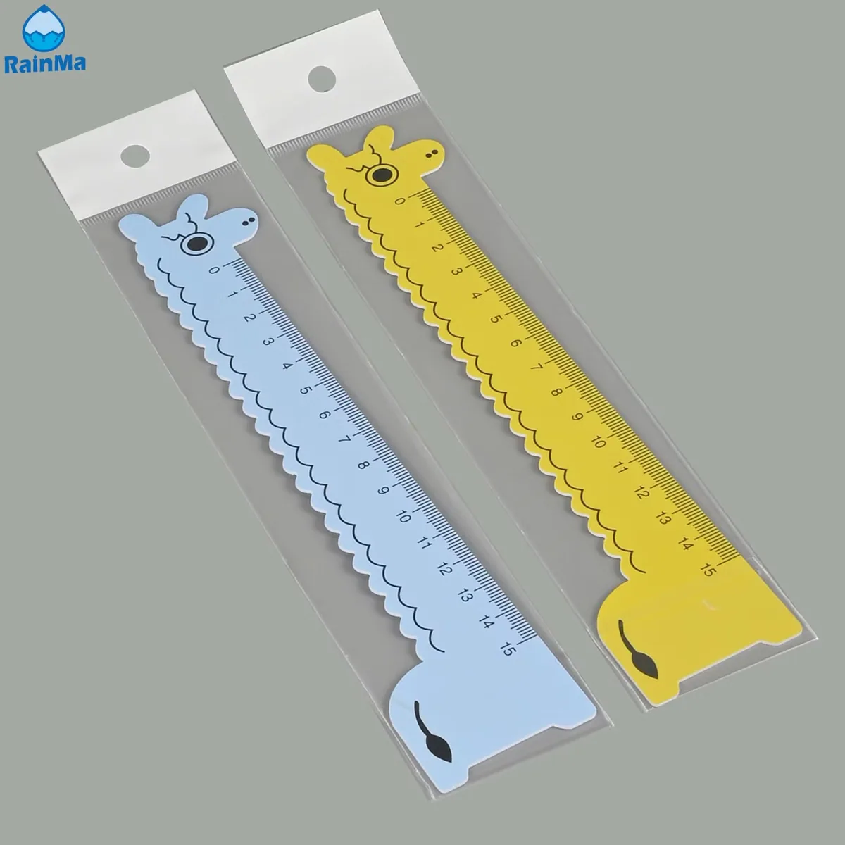 15cm Пластиковая линейка в виде мультяшной жирафы для рекламного подарка детская игрушка