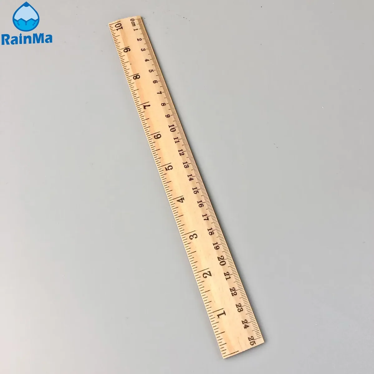 Кастомный логотип 25cm деревянная линейка для офисных канцелярских принадлежностей