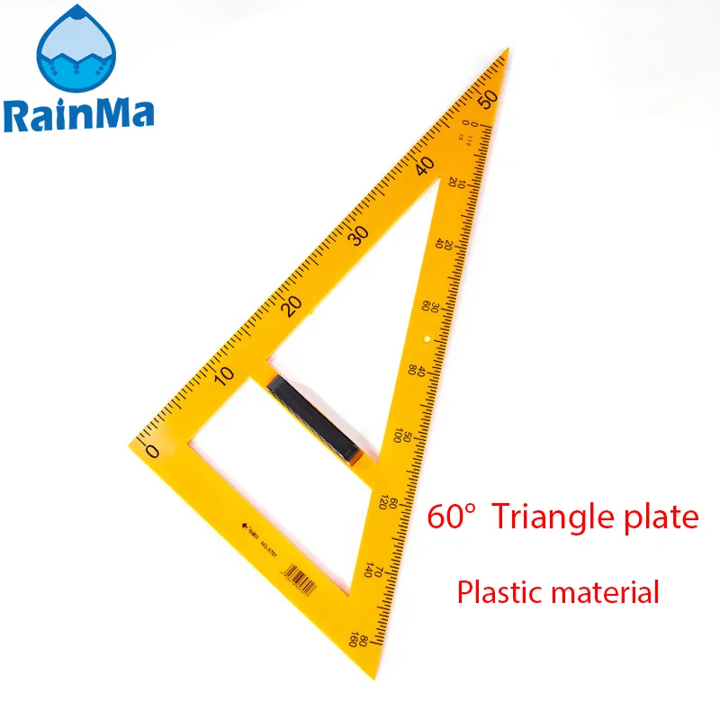Фабричная горячая распродажа 50cm Жел ruler с ручкой в форме треугольника из пластика