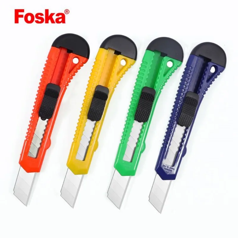 Оптовая продажа ножа для искусства Foska с ABS пластиковой ручкой 18mm выдвижной утилитарный нож с отламывающимся лезвием для офиса
