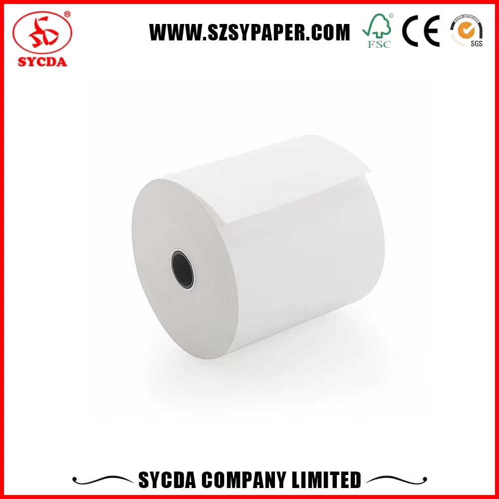 Горячая распродажа 55g 80mm*80mm АТМ Факс Печать ПДК Термальная Бумага Рулон