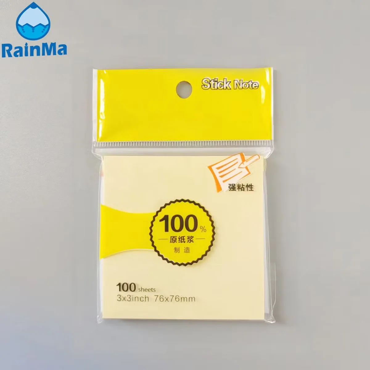 7.6*7.6cm 100sheets Самоклеящиеся заметки с 4colors