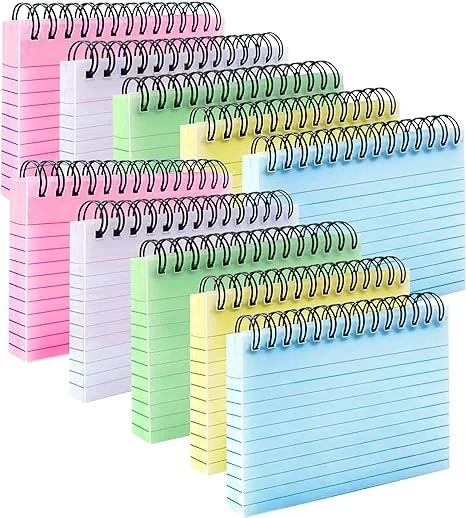 Яркие многоцветные спиральные индексные карточки - 500 листов для эффективного обучения