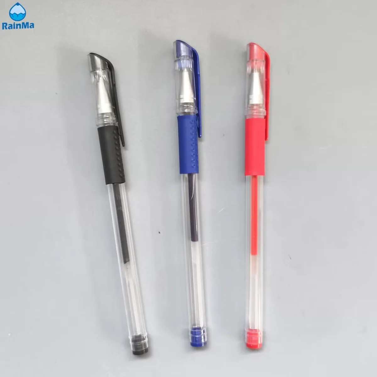 Дешевые 0.5mm черные красные синие пластиковые гелевые ручки для канцелярской рекламы