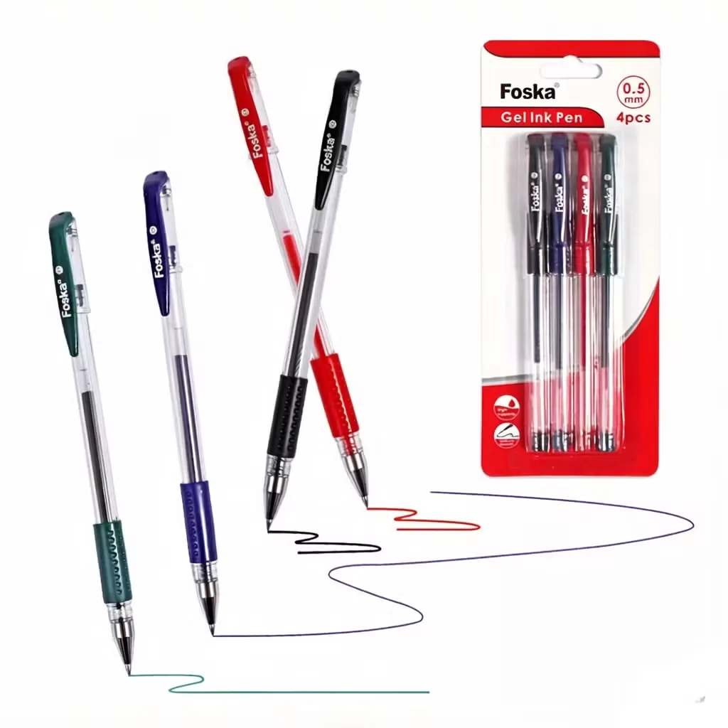 4pack 0.5mm Ручки с гелевыми чернилами без просачивания для письма, ведения журналов, заметок