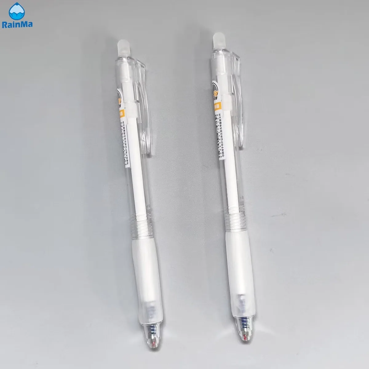 Офисная школьная 15cm 0.5mm белая прозрачная горячая стираемая ручка с черными чернилами