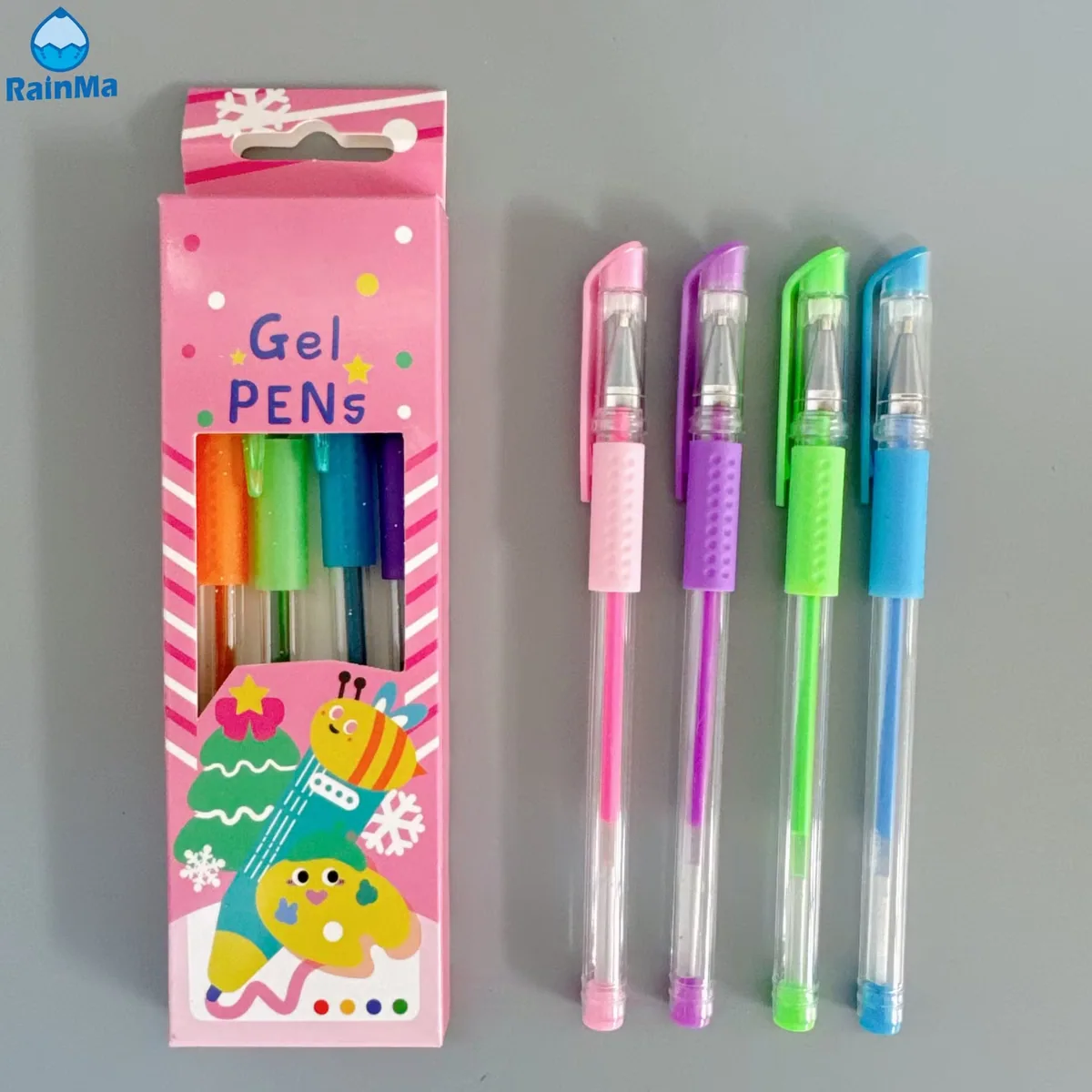Студенческий офис живопись канцелярские 4PCS цвета пластик гелевая ручка с цветной коробкой