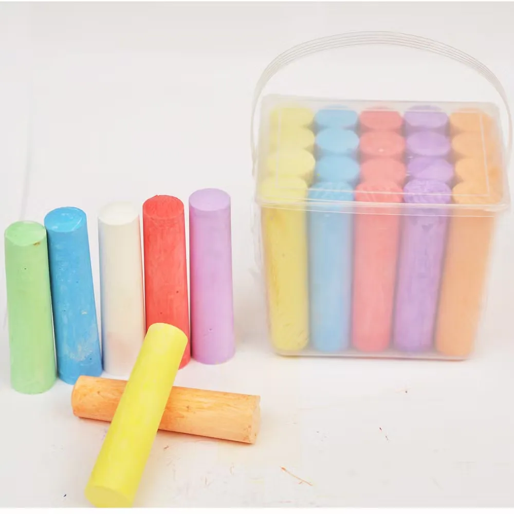 Дешевые оптовые тротуары Chalk Set в пластиковом ведро красочные тротуары Мел
