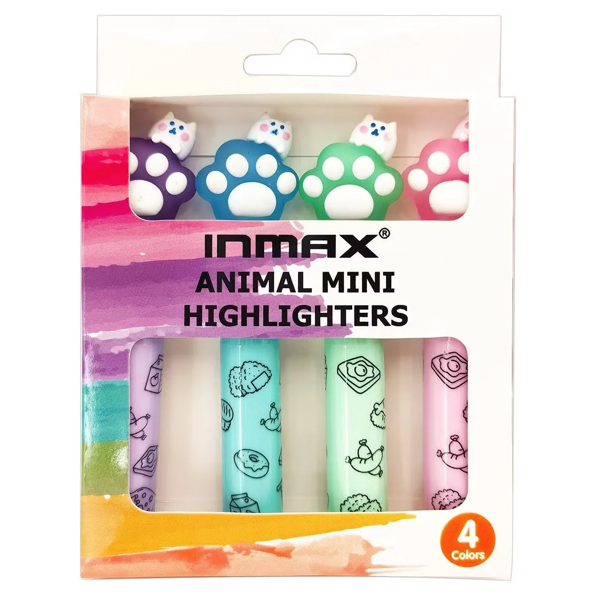 3D Набор маркеров в виде кошачьих лапок для творческих студентов (WH 11083A-4XK)